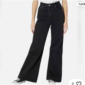 Levi's Black High Loose Flare Jeans